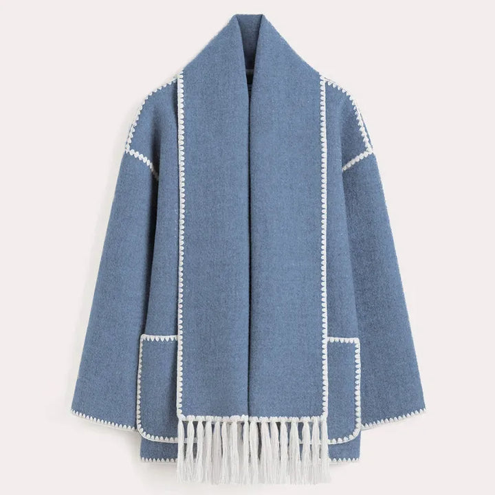 Sionne | Fringed Jacket with Scarf